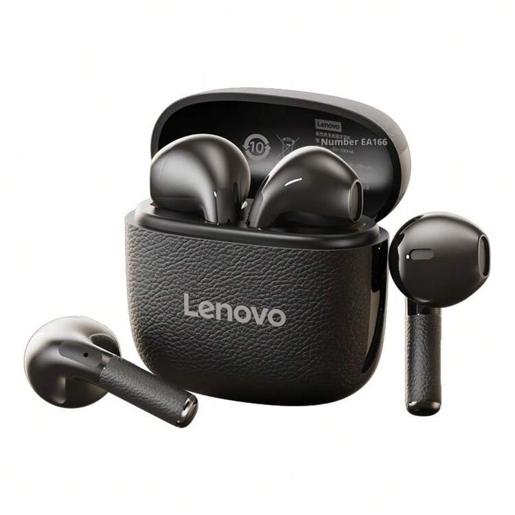 Lenovo EA166 Bluetooth 5.4 Earphones: High-Quality Sound, Smart Noise Cancelling Calls, IPX5 Waterproof & Sweatproof, Ultra-Low Latency - Black - View 1