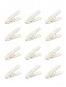 24pcs Plastic Clothes Clips, Sturdy And Durable, Suitable For Laundry, 2.36 Inch Clothespins, Seamless Design, Windproof Clips, Can Be Used To Hang Clothes, Socks, Towels, Snacks, Etc. - Multicolor - View 17