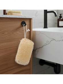 2个装天然丝瓜络沐浴海绵，非洲网状海绵，用于去角质，使肌肤光滑清洁，男女通用，适用于浴室、脸部和背部清洁。