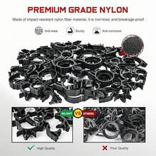 Nilight 380 clips de retención de coche y removedor de sujetadores con 12 tamaños más populares, juego de remaches de pasador de empuje automático para puerta - 60 clips de enrutamiento de telar de alambre - Ver 4