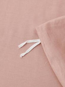 2件或3件套 100%纯棉淡粉色纯色双面被套套装（1个被套和1/2个枕套）透气面料床上用品套装，适合家庭使用，四季皆宜。双色设计，适用于卧室、客房、婚礼、情人节、宿舍、学校等场合。宿舍床上用品，返校季床上用品。 - 藕粉色 - 查看 6