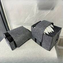 Felt Storage Bag Plate Cup Handbag Plate Cup Pottery Storage Felt Bag Is Suitable For Caravan Camping Kitchen Storage Is Suitable For RV Camping Car Gadget Kitchen. - Multicolor - View 12