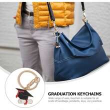 50pcs Unisex Graduation Gift Doctorate Cap Exam Inspirational Blessing Alloy Material Creative Keychain/Chain, Suitable For July Graduation Back To School Gifts, Graduation Party Favors, Bag Decorations, Phone/Car Key Chains, September Teacher's Day Gifts, Best Friend Gifts, Student/Teacher/Classmate Commemorative Gifts