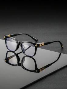 1 Pair Men's Plastic Frame Square Retro Minimalist Versatile Fashion Glasses, Suitable For College Lectures, Debates, Student Meetings, Interviews, And Conferences