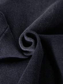 青少年男童带口袋宽松休闲水洗阔腿裤 - 黑色 - 查看 8