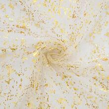 Beige Gold Gauze Table Runner 120 Inch 10FT, Glitter Metallic Foil Sheer Dining Wedding Anniversary Holiday Birthday Table Decor For Home Party,28inchx120inch,BeigeGold - 米金色 - 查看 6