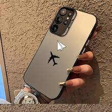 Funda de teléfono con graffiti de avión y sombra para 25 S24 S23 S22 S21 S20 FE Ultra Plus 4G 5G, cubierta trasera mate anti-caída - Colores mixtos - Ver 8