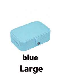 1pc Double Layer Jewelry Box, Large Capacity Jewelry Storage Box, Jewelry Display Tray, Necklace, Earrings, Jewelry & Accessories Organizer Box, White Simple Compartment Jewelry Display Stand With Dust-Proof And Anti-Oxidation Function, Compact Portable Jewelry Box, Travel Jewelry Storage Bag, Small Ring Earring Jewelry Box, Suitable For Earrings, Necklaces, Rings, Portable, Spacious, With Buckle, Lipstick, Watch, Gift For Women, Girls, Girlfriend, Christmas, Halloween, New Year