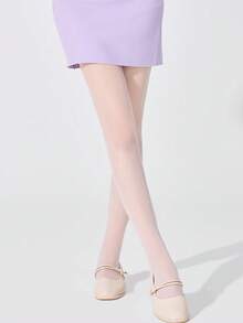 1 Pair Women Ultra-Thin White Facial Mask Pantyhose, Sheer White Tights, Ballerina Style Women's Anti Hook Silk Durable 0D Ultra-Thin Invisible Skin Care Socks That Do Not Fall Silk JK Pure Desire White Silk Socks Women's Anti Hook Silk Japanese Spring/Summer Thin Style Bare Leg Artifact Base Pantyhose Beauty Socks - Multicolor - View 8