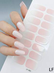 Novos adesivos de unhas em gel à prova d'água, sem necessidade de assar, com cores sólidas e estampas transfronteiriças. Adesivos para unhas com efeito 3D de pó de cebola, à prova d'água, de longa duração e resistentes, ideais para uso diário, presentes e festas. - Baby Rosa - Ver 1