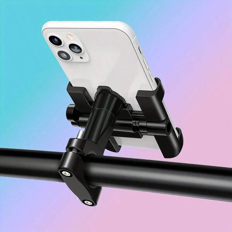 BASE SOPORTE DE METAL PARA BICI MOTO SCOOTER ideal CASA VIAJE OFICINA AVENTURA TRABAJO UNIVERSAL - Negro - Ver 1