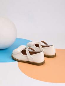 女童舒适户外可爱平底鞋，女童秋季平底鞋，婴儿学步鞋 - 白色 - 查看 7