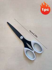 1pc Multi-Functional Scissors, Black Stainless Steel Scissors - Battery-Free Sewing And Crafting, Simple And Portable Hand Scissors, 16cm Black-Edge Scissors, Multiple Colors