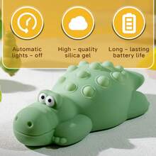 1pc Alligator Night Light, 7 Color Cute Night Light Lamp Mini Lamp, Dimmable Cute Night Light, Portable Lamp, Rechargeable Table Light, Decorative Light For Restaurants, Hotels - Multicolor - View 6