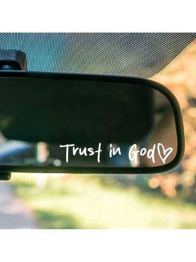 1pc Bible Church Mirror Stickers - Trust God, Faith In The Hope Of Love, Self Adhesive Shining Appearance, Teacher Religious Gift, "Trust God" With Heart Shaped Pattern - Christian Church Decoration For Churches, Homes, Schools, And Offices! Suitable For Family Use, Parties, Churches, As A Birthday Gift, Halloween And Christmas Holiday Small Gift.