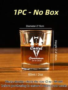 1个/4个礼盒套装 – 个性化烈酒杯 – 2盎司/60毫升，可定制姓名威士忌酒杯，永久激光雕刻 – 不褪色威士忌酒杯 - 雷射 - 查看 9