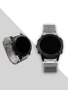 1 pièce Bracelet à dégagement rapide en acier inoxydable durable pour Garmin Fenix 8/7/6/5/935 - Bracelet en maille magnétique tressé, 22/26 mm, durable et respirant - Argent - Voir 5