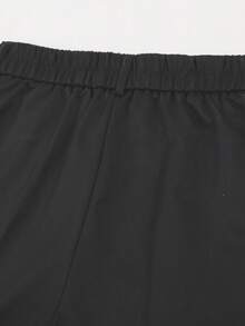 Pantalones rectos de unicolor versátiles y de moda para primavera - Negro-1 - Ver 8
