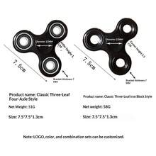Metal Electroplated Tri-Spinner Long Spin Metal Bearing Upgraded Electroplated Version Adult Stress Relief Metal Texture Colorful Finger Spinner Birthday Gift Holiday Gift Perfect Gift Present - Multicolor - View 7