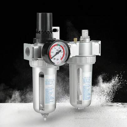 1/2"Compresor de presión de aire Filtro de filtro Trampa SFC400 Regulador de agua y aceite Kit de herramientas Regulador de compresor de aire