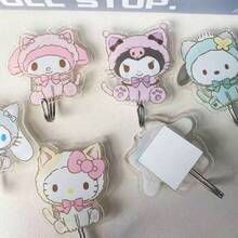 SANRIO 1个三丽鸥卡通亚克力墙钩，采用和等可爱设计，适用于卧室、浴室、玄关等场所，可悬挂饰品、毛巾、钥匙等，既美观又实用。 - 彩色 - 查看 9