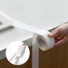 2 rolki silikonowej taśmy wodoodpornej do kuchni i łazienki, paski uszczelniające do szwów kuchennych, przezroczyste paski wodoodporne, taśma klejąca do narożników i szczelin wokół toalet łazienkowych, odpowiednia do szczelin w zlewach, trwały materiał, idealna do stosowania w domach i jadalniach. - Wielokolorowe - Zobacz 3