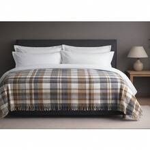 Ultra Soft 100% Acrylic Knit Blanket – Lightweight, Warm & Cozy & Made In Turkey - Mocha Brown - View 7