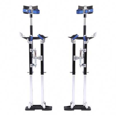 Zancos profesionales ajustables de aleación de aluminio de 61-101 cm para yeso, herramienta de pintor, color negro