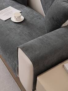 1pc Waterproof Anti-Oil Sofa Seat Cushion, Suitable For All Seasons, Simple And Modern, Anti-Stain, Anti-Scratch, Anti-Slip Sofa Cover, Dust-Proof, Washable, Colorfast, Fashion Home Decor, Pet-Friendly Protective Cover, Adjustable For Bedroom, Office, Living Room, L-Shaped Sofa - Light Grey - View 8