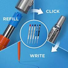 New PARKER 1953186 Retractable Jotter Chrome Trim Ballpoint Pen Royal Blue 14927 - Blue - View 8