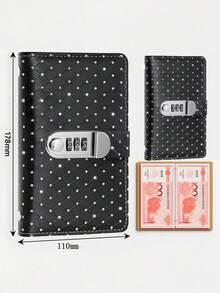 6-Color Password Lock Piggy Bank! Transparent Layer Holds Cash, Coins & Bills, Stylish INS-Inspired Colorful Savings Notebook, Perfect Gift For Girlfriend/Best Friend