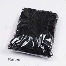 Red Raffia Gift Box Filler Paper, Black Crinkle Paper Shreds For Gift Wrapping