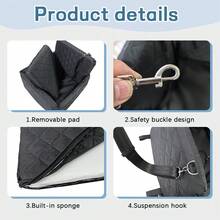 1pc High Quality Foldable Pet Booster Seat Cushion, Waterproof Pet Car Seat Cover, Suitable For Pets Outdoor And In-Car Use, All Season