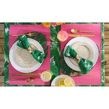 DII Colección de Mesa para Exteriores, Resistente a Las Manchas y Agua, 14 x 72 Pulgadas, Hoja de plátano(60x84") - Multicolor - Ver 6