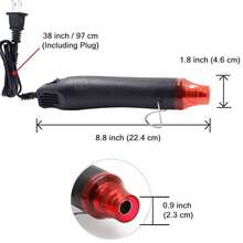 Bubble Removing Tool For Epoxy Resin And Acrylic Art, DIY Glitter Tumblers, Specially-Designed Heat Gun For MaFKing Acrylic Resin Travel Mugs Tumblers To Remove Air Bubbles (Black),Black - đen - Xem 4