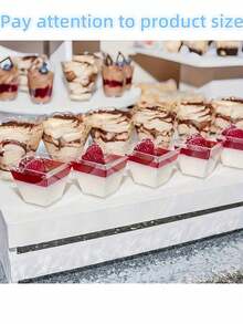 20/50个装透明迷你甜点杯 - 可重复使用的慕斯/冰淇淋/蛋糕开胃菜杯，一次性品尝杯，适用于派对、婚礼、生日等场合 - 彩色 - 查看 6