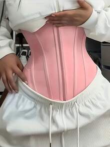 1pc Waist Trainer Belt With Zipper Girdle High Compression Body Shaper Waistband Faja For Women Underbust Corset Latex Waist Cincher - 多色2 - 查看 2