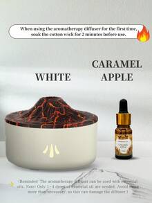 300毫升 白色/黑色 7色火焰香薰加湿器，带精油功能，USB供电桌面火焰雾化加湿器，适用于卧室客厅，装饰香薰氛围灯，可作为朋友生日节日礼物 - 彩色 - 查看 11