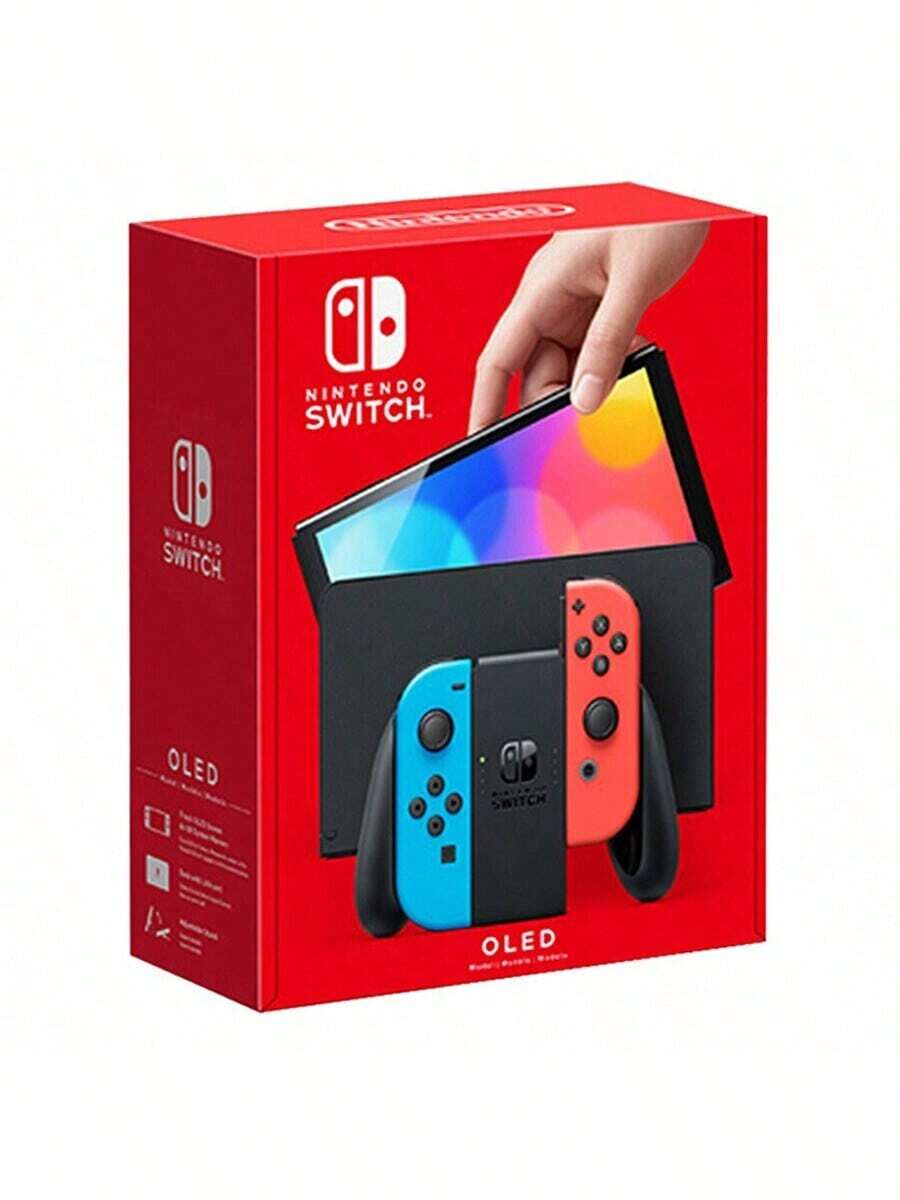 99% New Used Nintendo Switch (NS) Handheld Game Console, OLED, Japanese Version, Suitable For Parent-Child Interaction, Family Gatherings, Casual Entertainment, Enhanced Battery Life, Red And Blue.