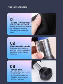 2pcs/Set Hairdressing Tool Combo Set: Hairdressing Cap, Apron, Neck Brush, Hair Cleaning Brush - Professional Large Hairdressing Cap With Hairdressing Tools, Scissors, Comb Pattern, Unisex Adult Black Hairdressing Cap; Men's Salon Cap, Waterproof Hair Styling Cap, Hairstylist Attire - Multicolor - View 9