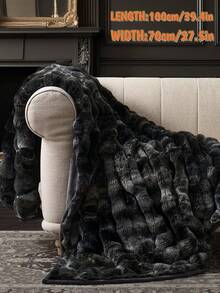 1件白色浅蓝色黑色棕色扎染仿兔毛绒毯，柔软保暖，奢华风格，多用途披毯，易于打理，轻便百搭，多种颜色和尺寸可选，奢华蓬松长绒毯，柔软舒适，适用于客厅、卧室和沙发，居家必备，宿舍床上用品，家居必备，可机洗，冬季必备毯子。 - 彩色 - 查看 10