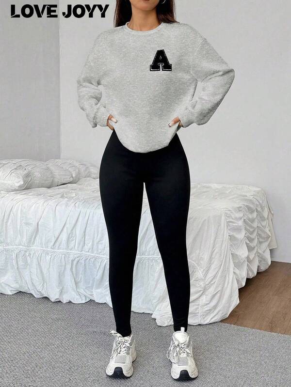 Ensemble sweat-shirt et legging pour sport d'hiver pour femmes LOVE JOYY