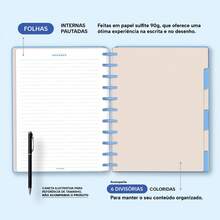 Disco Notebook + Iscool Hardcover 140 Sheets Smart Solid Colors - Light Blue - View 5