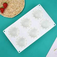 Mostsom Spiral Shape Chocolate Candy Molds 6 Cavity Silicone BaFKing Mold Ice Cube Tray-Wedding,Festival,Parties And DIY Crafts (Spiral H1_11.8x7x1.4inch),SpiralH1_11.8x7x1.4inch - SpiralH1_11.8x7x1.4英寸 - 查看 4