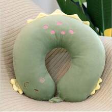 Almohada de viaje con dibujo cojin para cuello con relleno extraible y fácil de lavar - Verde - Ver 3