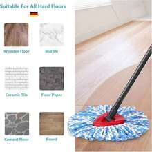 4 Pack Mop Replacement Heads For O-Ceda EasyWrin Spin Mop, Microfiber Spin Mop Refills, Easy Cleaning Mop Head Replacement - ColorB - 查看 7