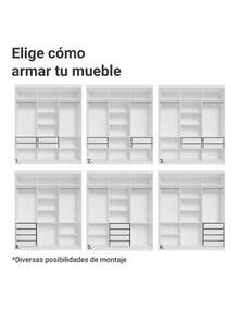 Ropero Closet Madesa Venus 6 Puertas 2 Espejos 180cm BN 1 - Multicolor - Ver 6