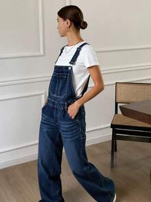 Livesso Women Denim Overalls & Jumpsuits - Biru - View 6