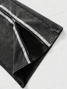 Men Gifts For Men Streetwear Wide-Leg Pants - High Street Unisex Casual Trousers,  Loose-Fit Bottoms - màu đen - Xem 3