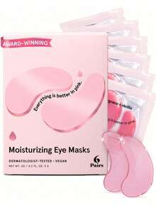 6 Lightening And Brightening Eye Masks To Reduce Dark Circles, Eye Puffiness, Eye Bags, Wrinkles, Gel Eye Masks, Nurse's Gift, Vegetarian And Cruelty-Free Self-Care - 粉色 - 查看 9